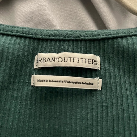 Urban Outfitters Teal Square Neck Cropped Top - Picture 3 of 3